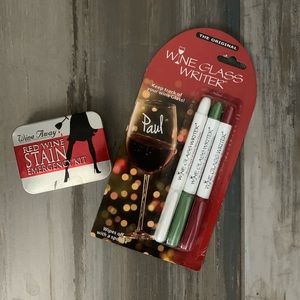 🍷👉 - RED WINE STAIN EMERGENCY KIT & GLASS WRITER